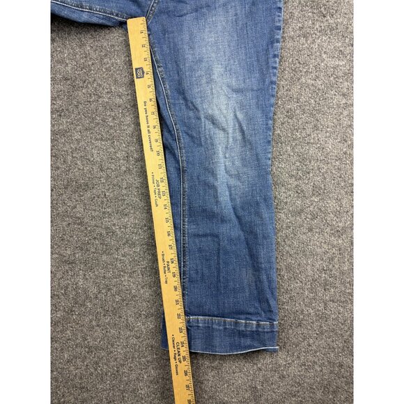 Pilcro Anthropologie Jeans Womens 31 Petite Blue Cropped Cuffed Denim Capri - Picture 5 of 9